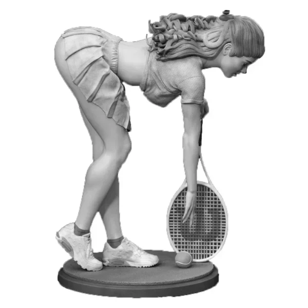 Tennis girls 1:24 Miniature Resin Plastic Model Kit Unpainted Resin Model Kit A1198 - Image 2