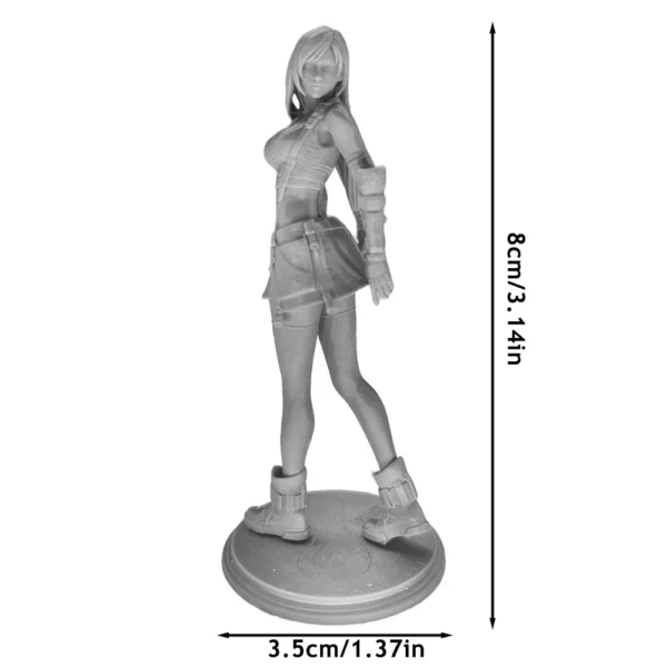 Tifa Anime Figure Miniature Statue 1:24 Resin Model Kit, Unpainted Plastic, A433 - Image 2