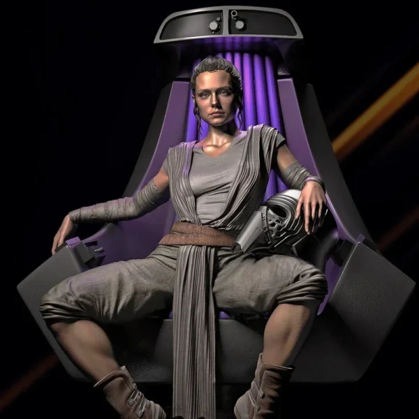 Rey Skywalker 75mm Resin Figure Model Kit 1/24 Scale Models Modelling Unpainted Kits Diy Toys Plastic Model A284 - Image 2