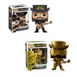 FUNKO POP Rock Motorhead Gold Lemmy Kilmister 49# PVC Doll Vinyl Figures HOT TOPIC Exclusive Collection Model Toys for Children