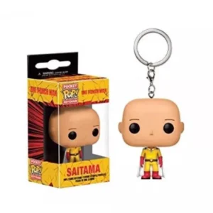 Funko japan Anime ONE PUNCH-MAN Saitama Pocket POP Keychain Action Figure Toys Collection Saitama Keyrings Birthday Gift