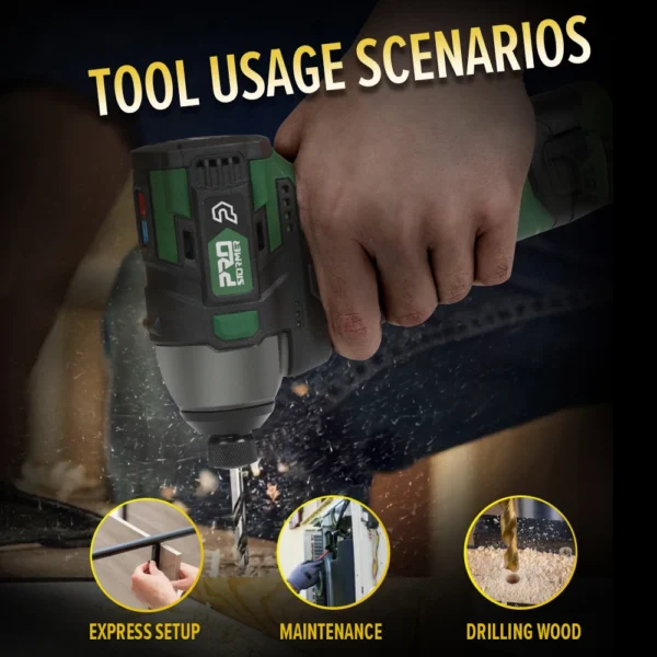 140NM Brushless Electric Screwdriver 17V Cordless Drill Screw 1500mAh Battery Rechargeable Hexagon Power Tools by PROSTORMER - Image 4
