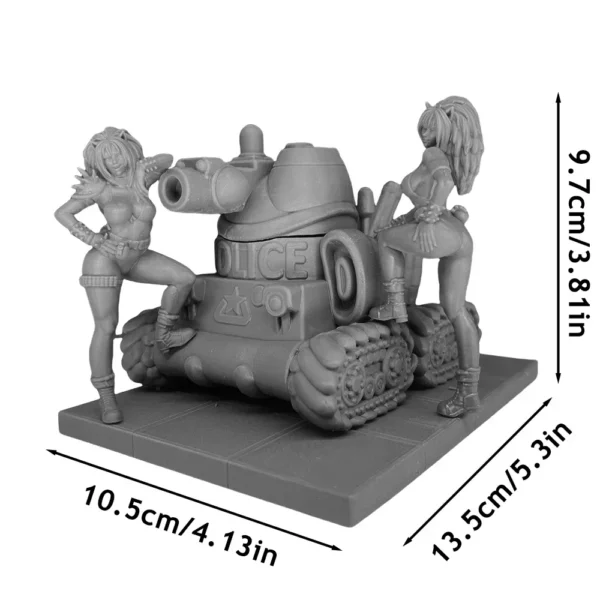Anna and Uni Figure 1:24 Miniature Resin Model Kit Unpainted Plastic Model Kit A450 - Image 2