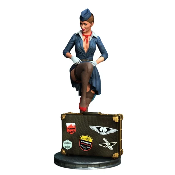 Stewardess 1:24 Unpainted Resin Model Kit - Airplane Cabin Crew Miniature Figure for Diorama, DIY Craft & Collectors (A732) - Image 4