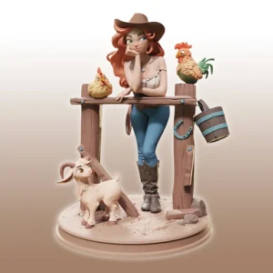 Anime Nerissa Figure 1:24 Miniature Resin Model Kit Unpainted Plastic Model Kit A617