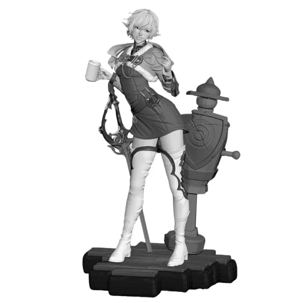 Alisaie Leveilleur Figure 1:18 Miniature Resin Model Kit Unpainted Plastic Model Kit A656 - Image 3