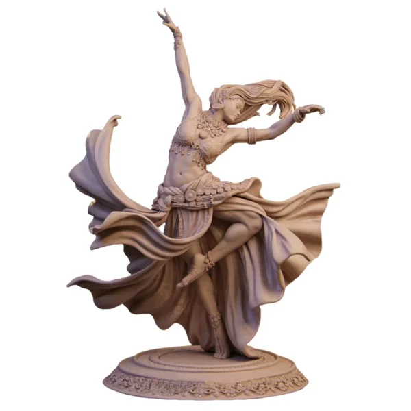 Dancing Girl Figure 1:16 Miniature Resin Model Kit Unpainted Plastic Model Kit A2577 - Image 2