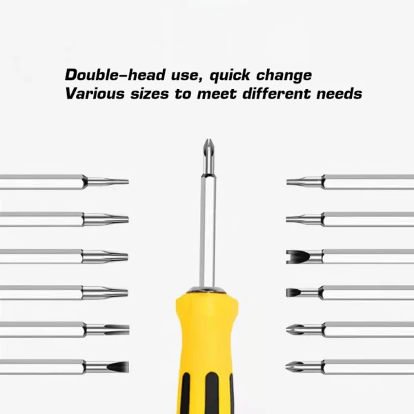6 in 1 Multi-function Screwdriver Safety Tamper-Proof CR-V Chrome Vanadium Steel Magnetic Bit Hex Torx Hand Tool by PROSTORMER - Image 3