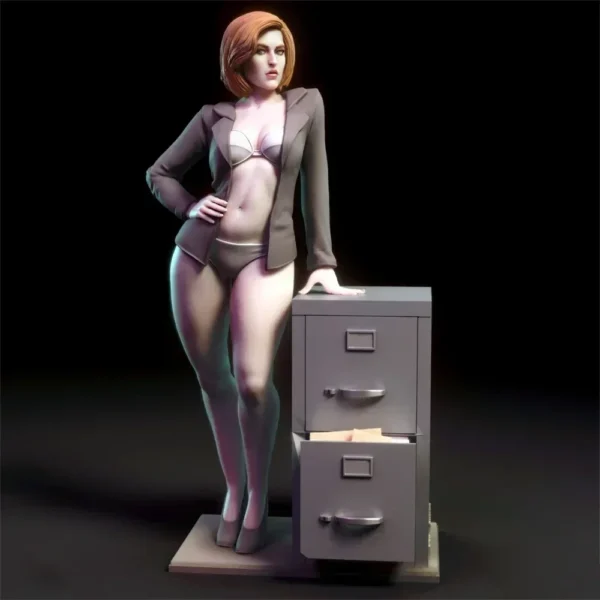 Dana Scully Resin 75mm Figure Model Kit 1/24 Scale Miniature Model Kit Unpainted Kits Plastic Model - Image 2
