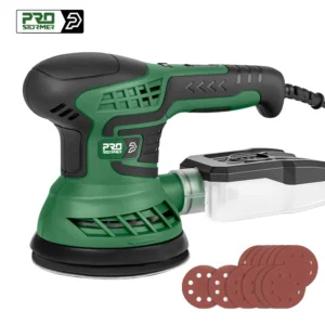 400W Electric Sander Machine with 7-Speed Transmission 125mm Sanding Pad Dust Collector And 21pcs Sandpapers Set by PROSTORMER